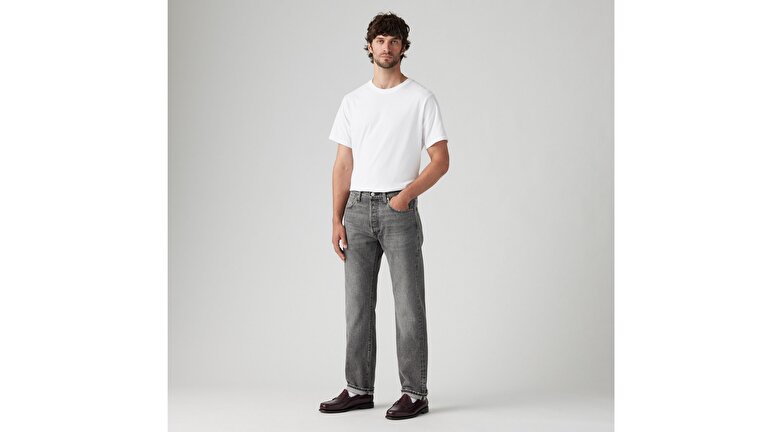 501® Original Selvedge Erkek Jean Pantolon - Black Ash Selv