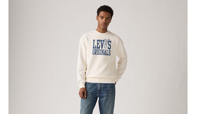 Relaxed Graphic Crewneck Sweatshirt