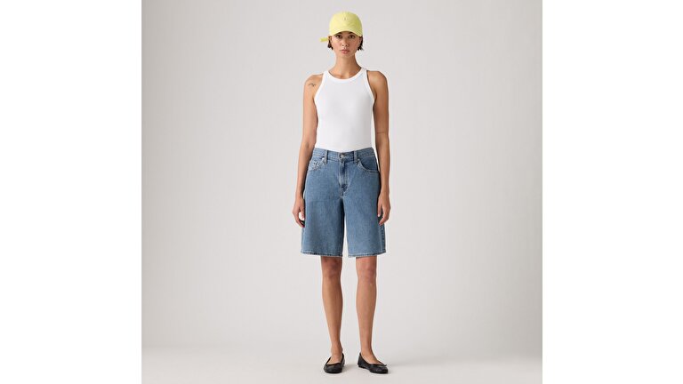 Baggy Dad Kadın Jean Şort