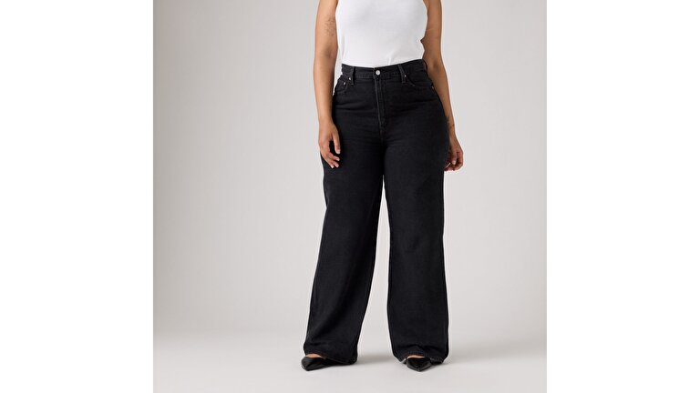 Ribcage Wide Leg Kadın Jean Pantolon - Rosie Posie
