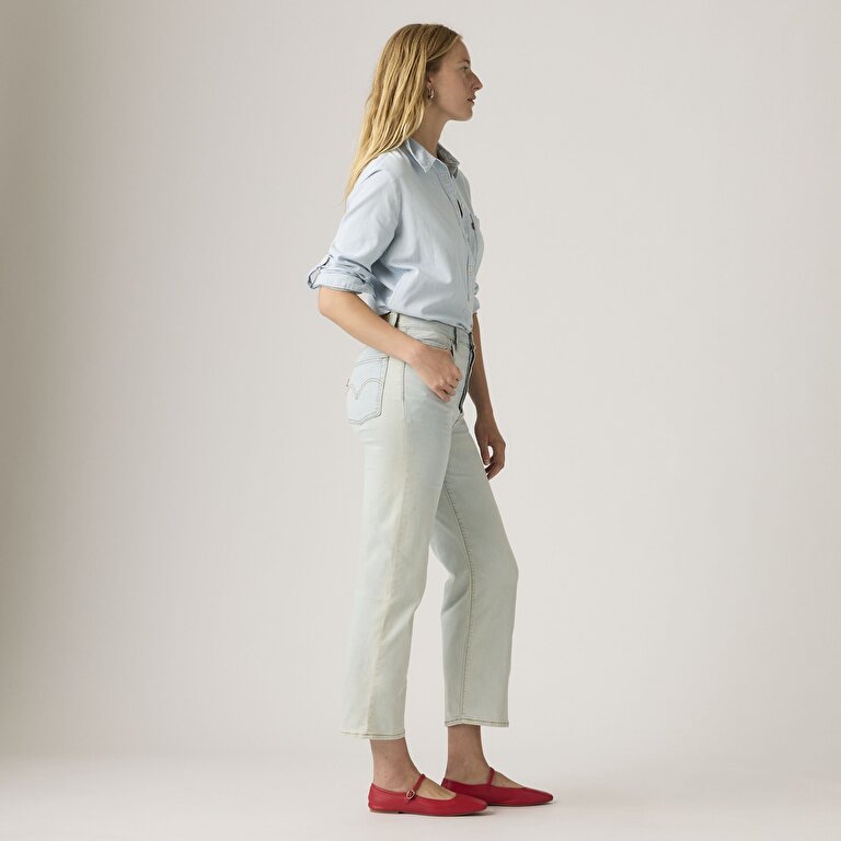 Ribcage Straight Ankle Lightweight Kadın Jean Pantolon - Basking Cool