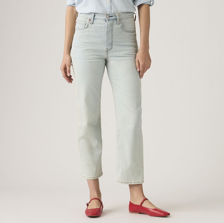 Ribcage Straight Ankle Lightweight Kadın Jean Pantolon - Basking Cool