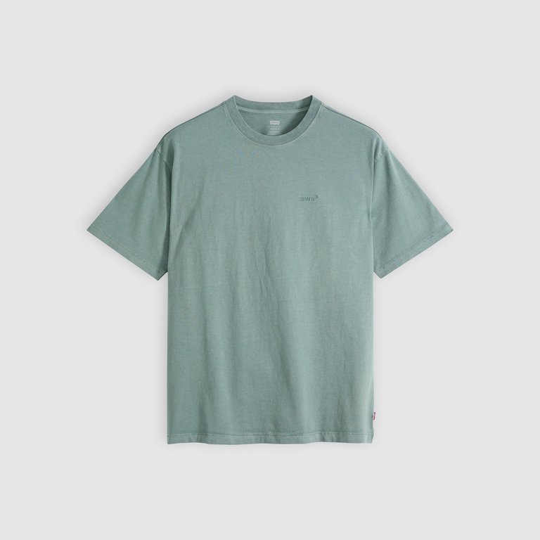 Red Tab™ Vintage Bisiklet Yaka Yeşil Tişört