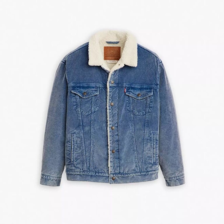 Relaxed Fit Kadife Trucker Ceket