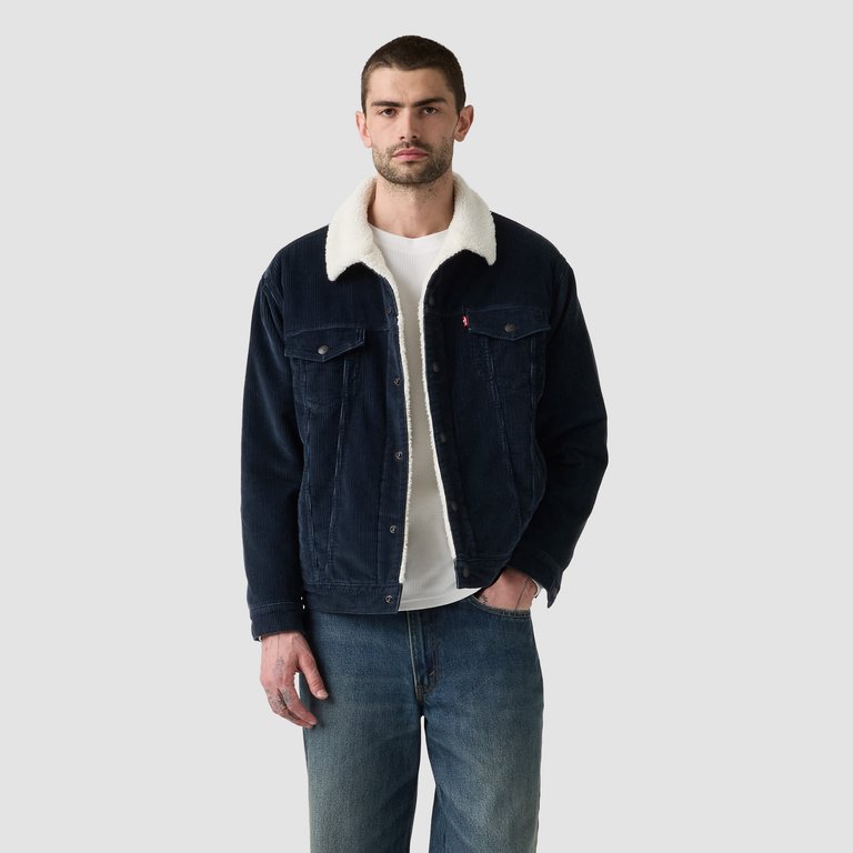 Relaxed Fit Sherpa Trucker Ceket