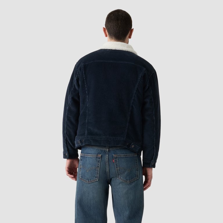 Relaxed Fit Sherpa Trucker Ceket