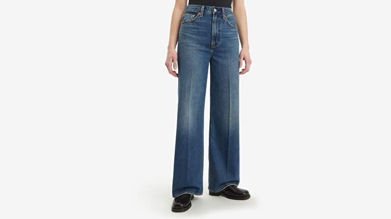 Ribcage Wide Leg Kadın Jean Pantolon - Polar Perimiter