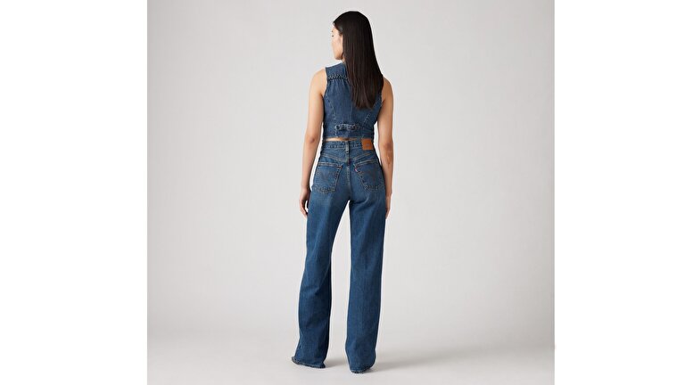 Ribcage Wide Leg Kadın Jean Pantolon - Polar Perimiter