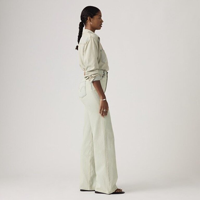 Ribcage Wide Leg Kadın Jean Pantolon