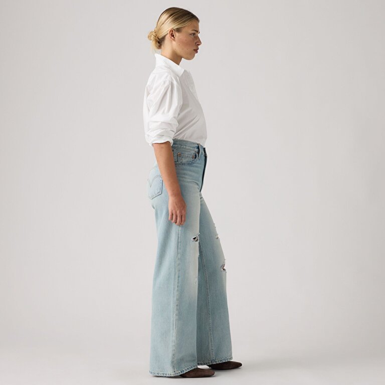 Ribcage Wide Leg Kadın Jean Pantolon - Set Up