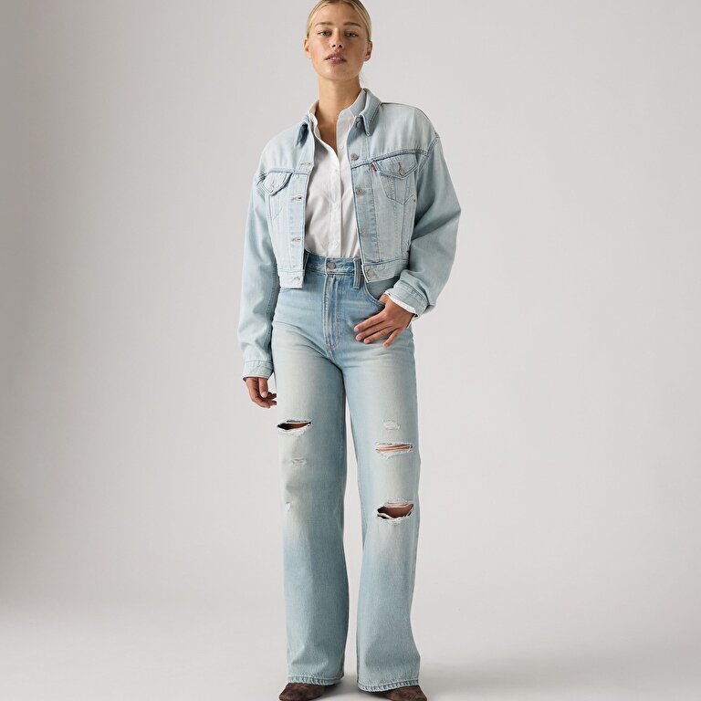 Ribcage Wide Leg Kadın Jean Pantolon - Set Up