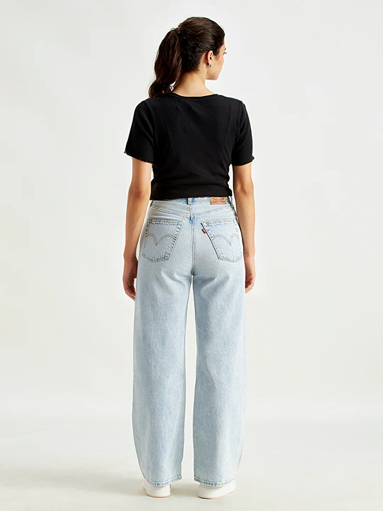 Ribcage Wide Leg Kadın Jean Pantolon