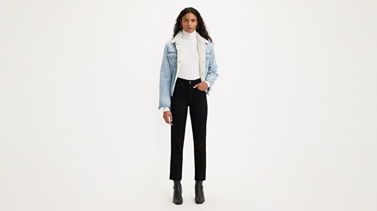 724 High Rise Straight Crop Kadın Jean Pantolon