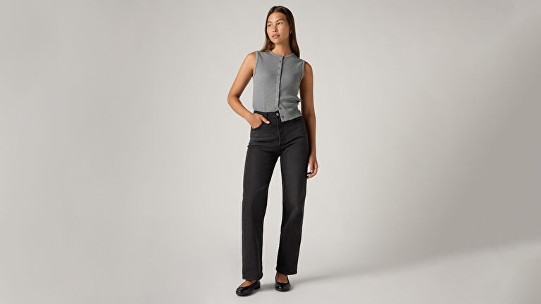 Ribcage Straight Ankle Kadın Jean Pantolon