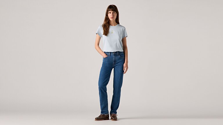 724™ High Rise Straight Kadın Jean Pantolon - Mosey Mid Stone