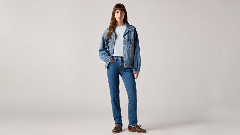 724™ High Rise Straight Kadın Jean Pantolon - Mosey Mid Stone