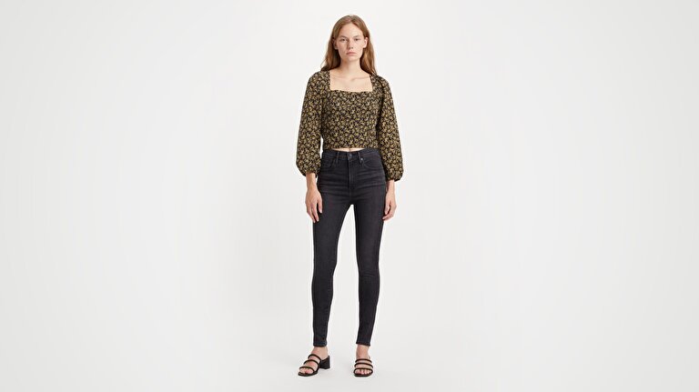 Mile High Super Skinny Kadın Jean Pantolon - Black Ground